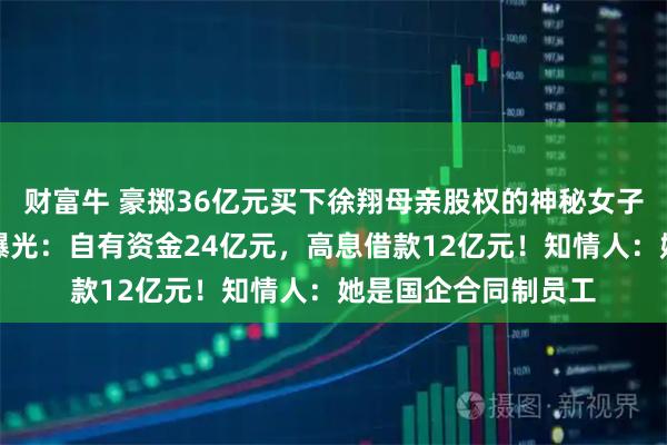 财富牛 豪掷36亿元买下徐翔母亲股权的神秘女子李蓉蓉，资金来源曝光：自有资金24亿元，高息借款12亿元！知情人：她是国企合同制员工
